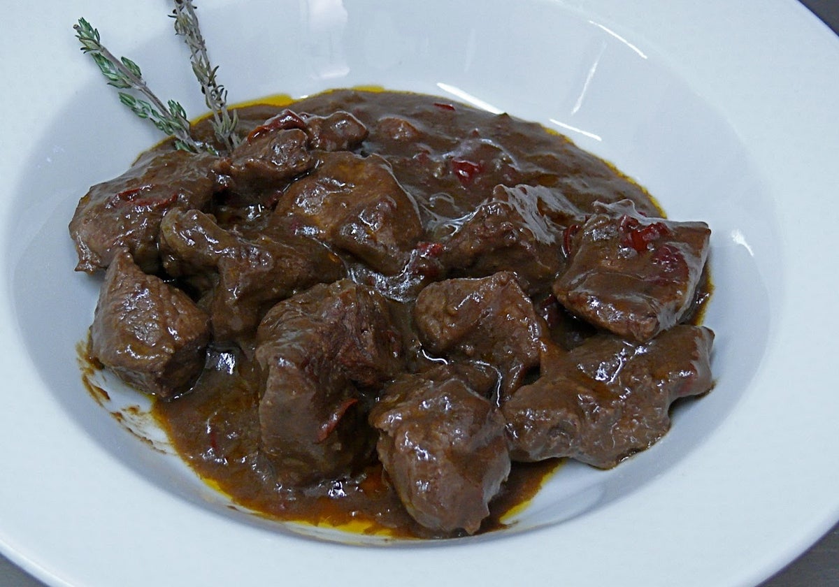 Un exquisito ragut de jabalí.