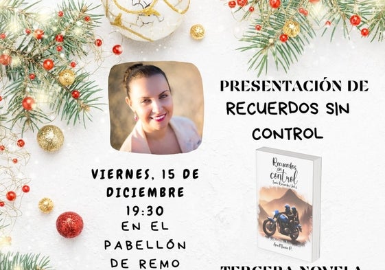 Cartel anunciador de la presentación de la novela.