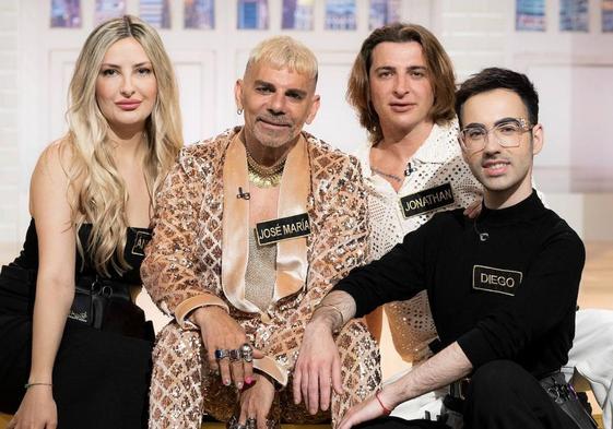 El cántabro Diego Lainz, junto a los otros tres finalistas.