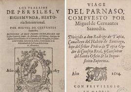 Imágenes de primeras ediciones de obras de Cervantes que se incluyen en el nuevo número.