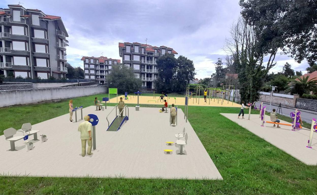 Recreación del parque biosaludable en Belnoja.
