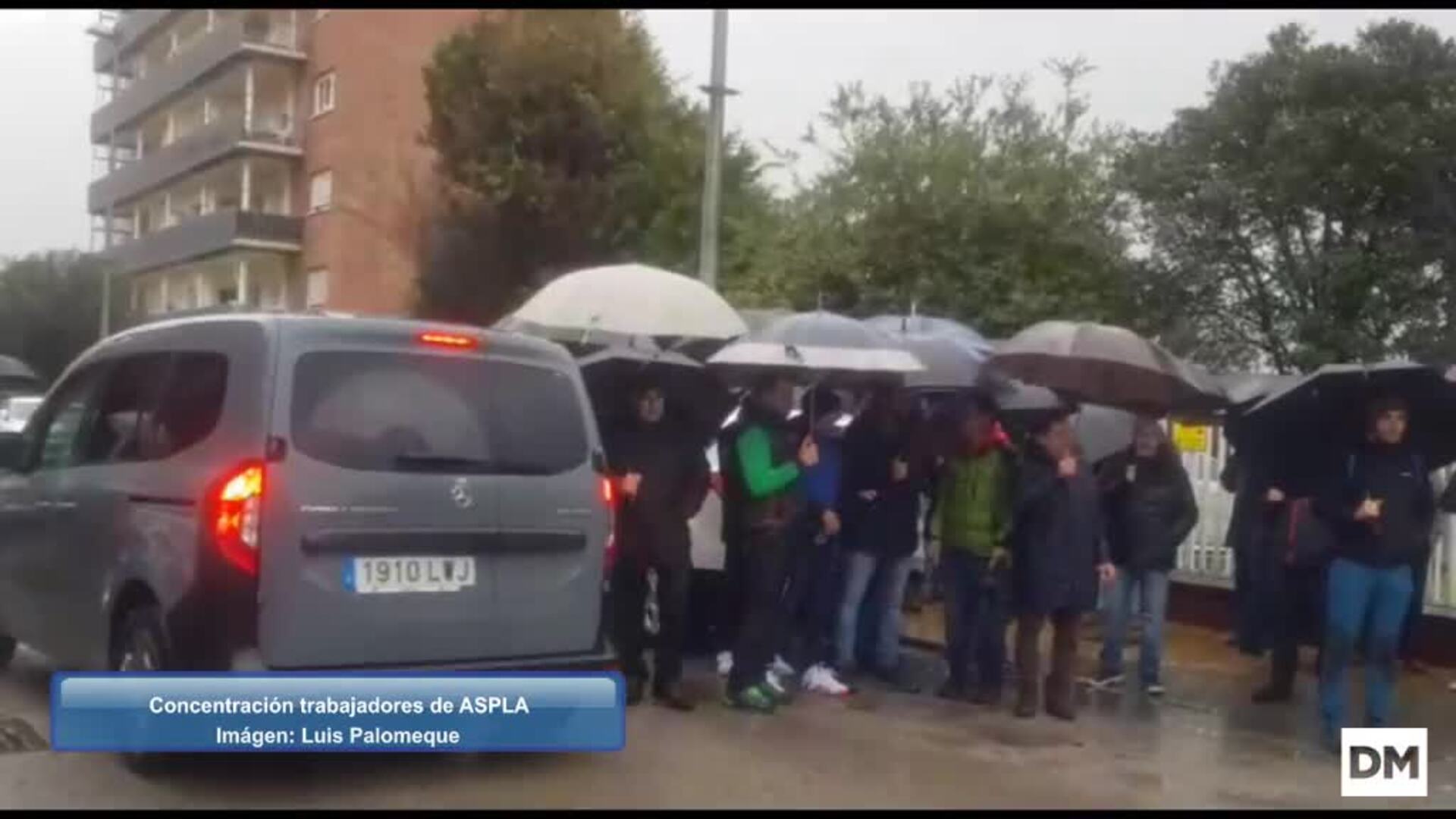 Protesta en Aspla por el bloqueo del convenio