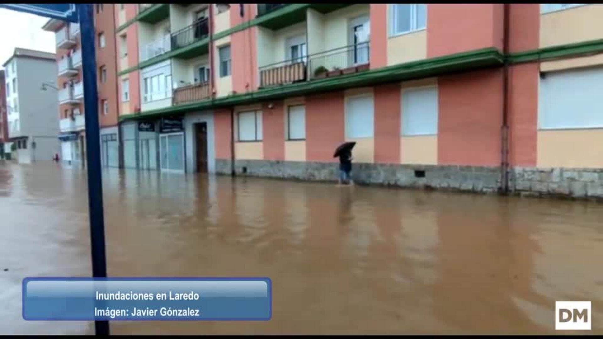 El centro de Laredo, inundado