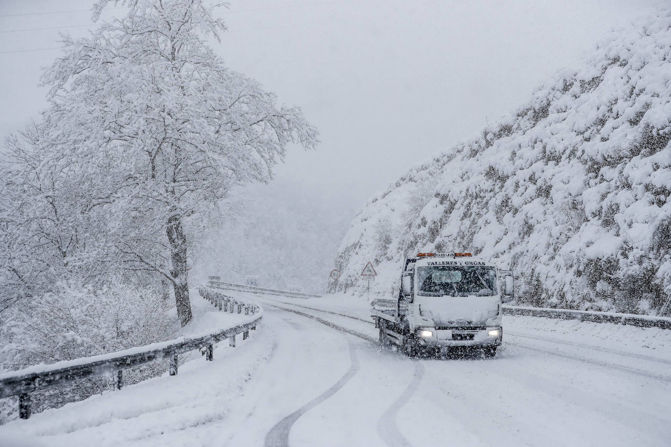 Nieve en Las Hoces de Bárcena