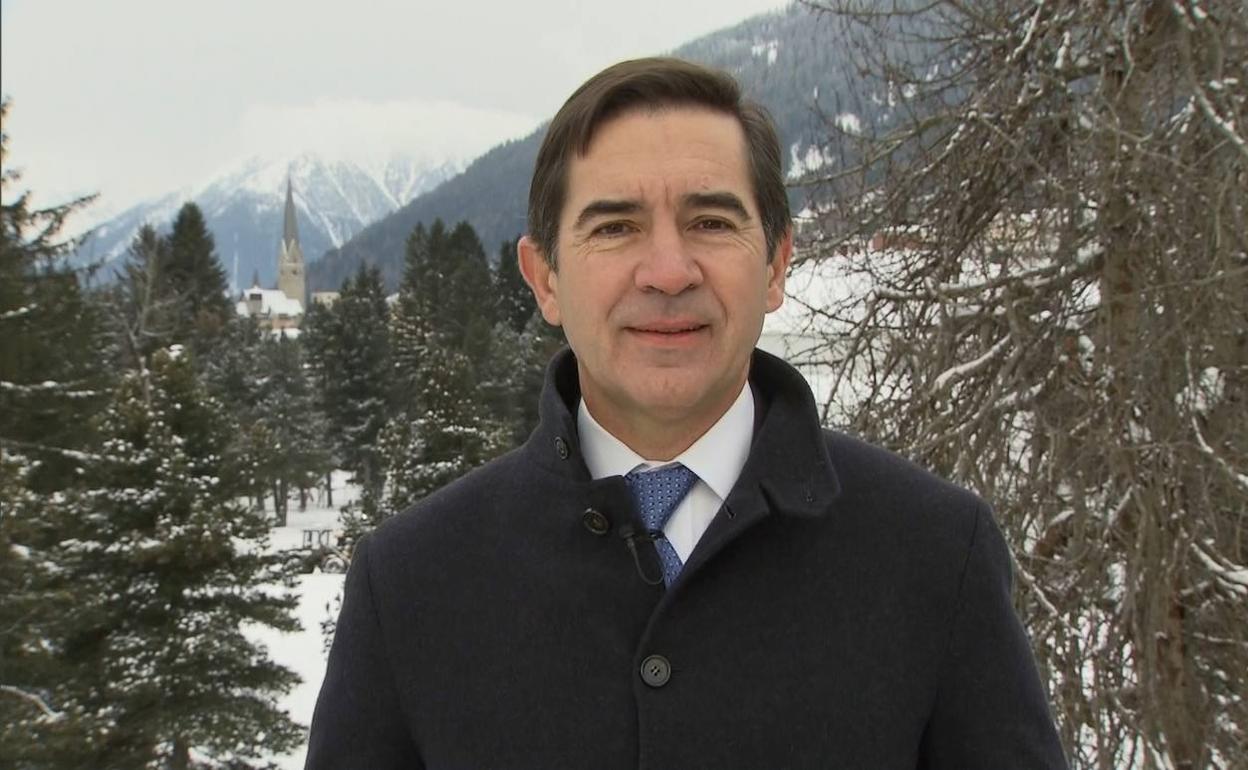 Carlos Torres, presidente de BBVA, en el Foro Davos. 