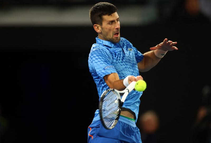 Djokovic, durante su encuentro de segunda ronda en Australia