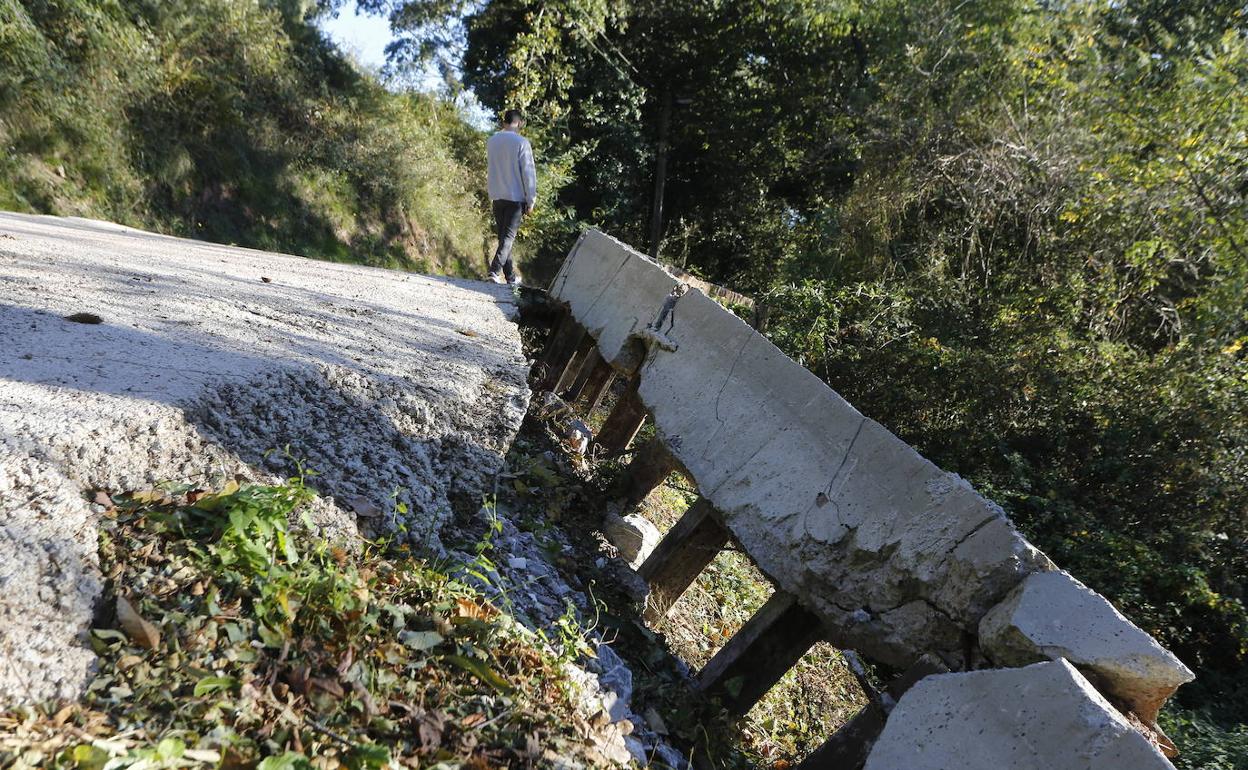 Las obras de reparación del argayo en La Montaña comenzarán en la última semana de febrero