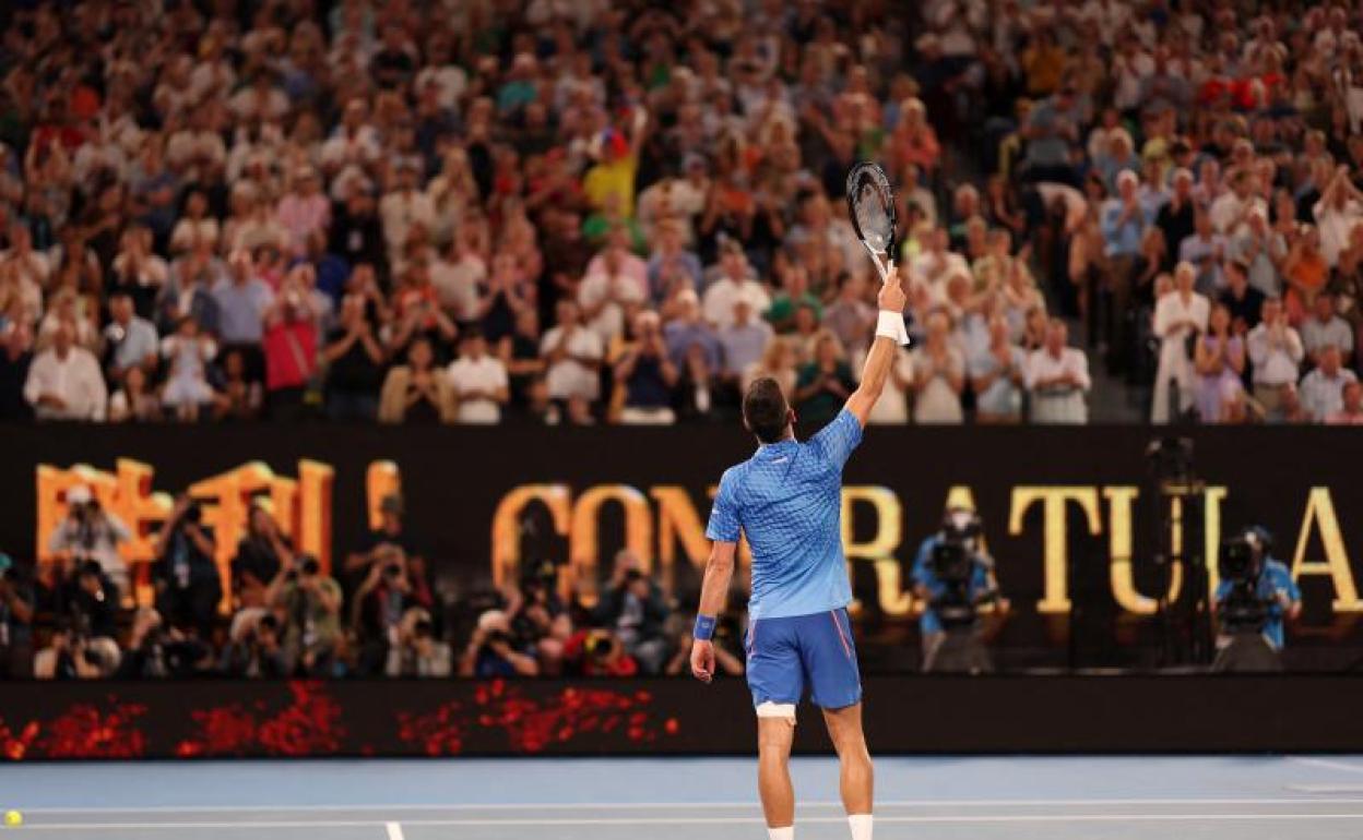 Djokovic tras alcanzar su décima final en Australia