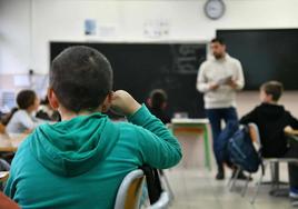 Alumnos de Primaria en una clase.