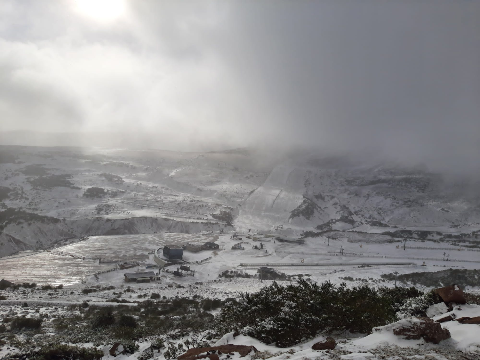 La estación de Alto Campoo, a vista de pájaro.