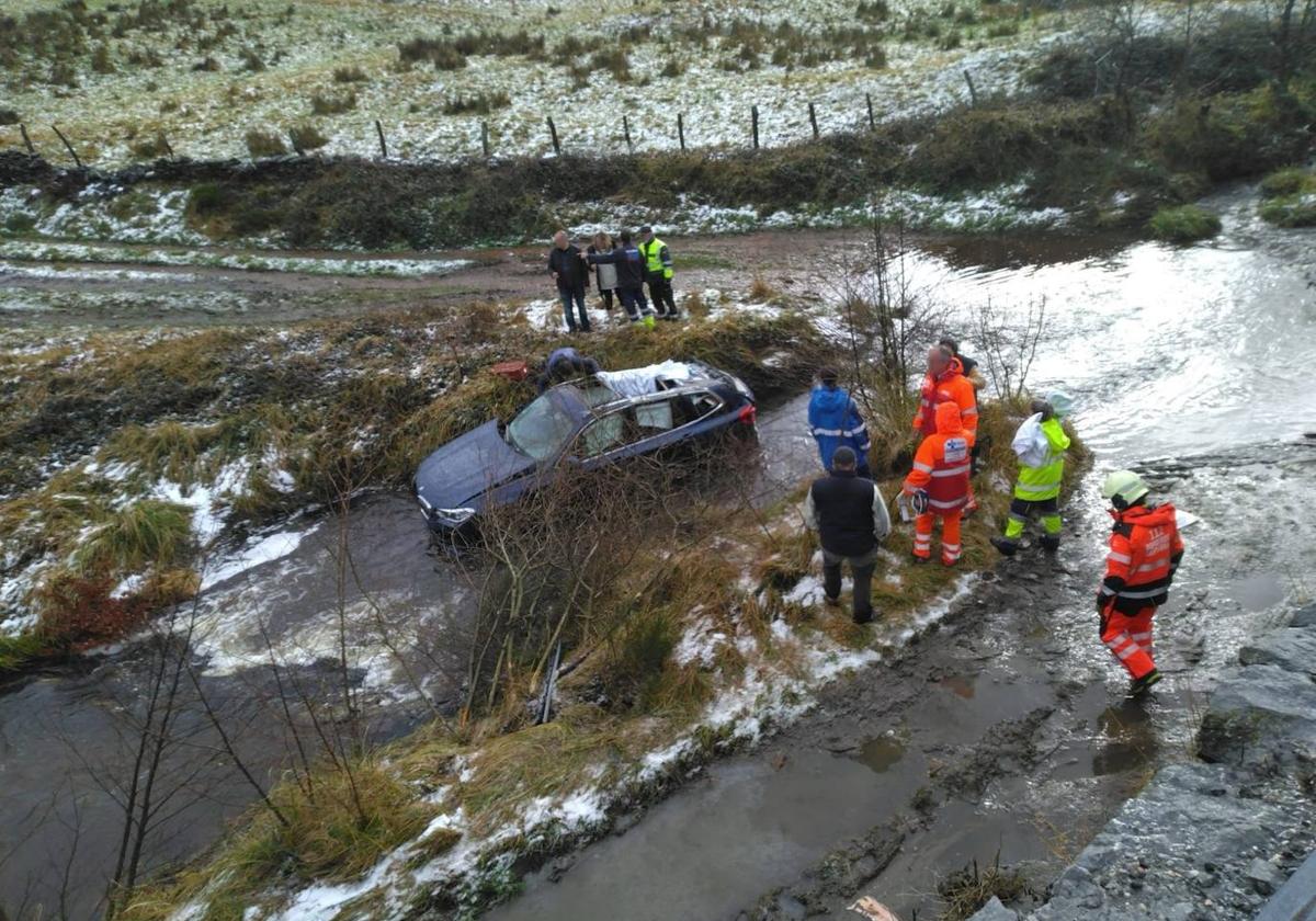 Imagen del operativo de rescate.