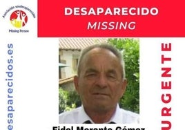 Cartel que anuncia la desaparición del vecino de Torrelavega.