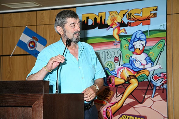 El taniego, durante la reunión anual del grupo 'Pasión por Torrelavega', en 2009.