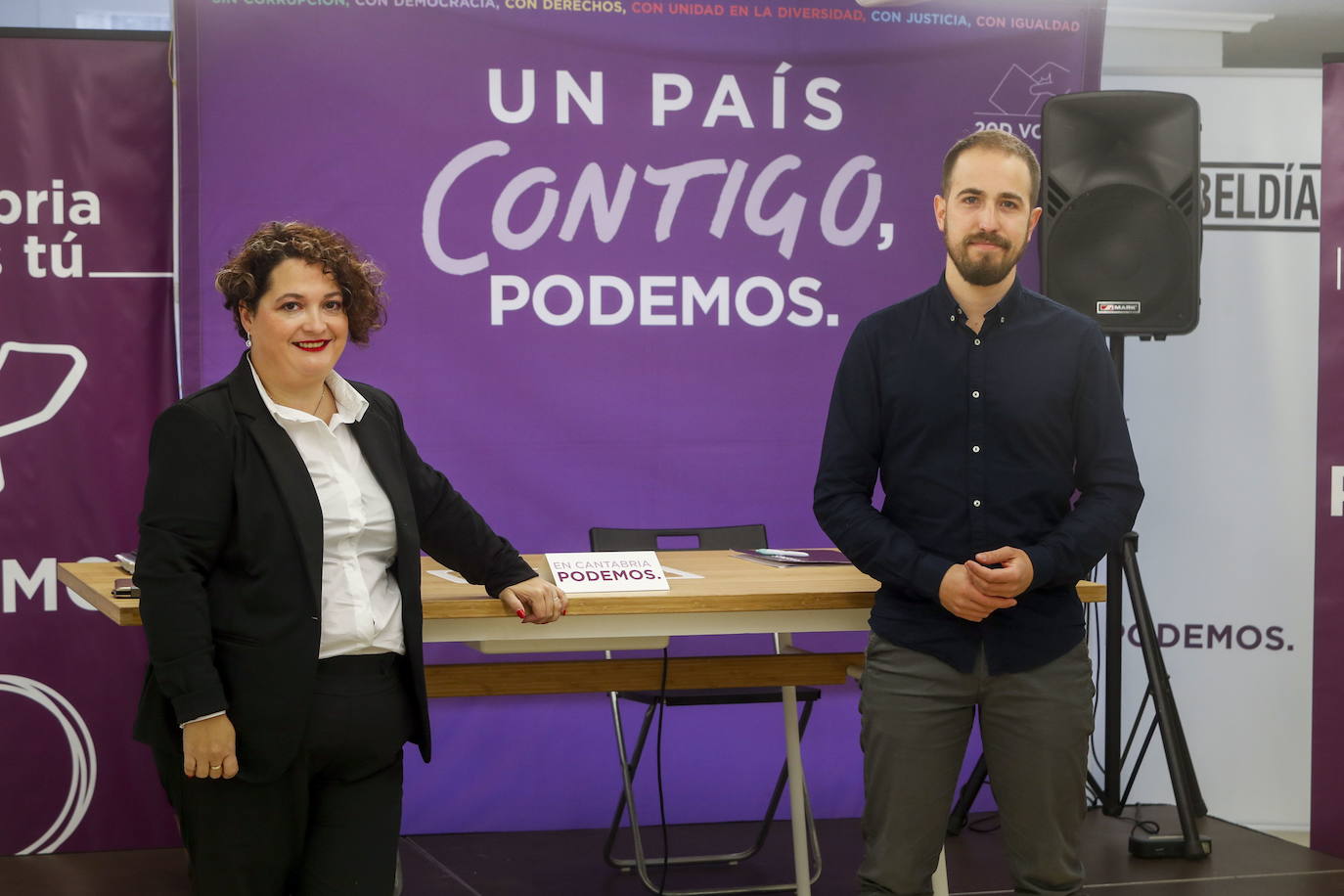 Cambio de etapa. Mércedes González sucedió a Luis del Piñal al frente de Podemos Cantabria en 2021.