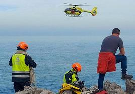 Inmediaciones de los bufones de Santiuste, en Llanes, donde desapareció una persona ayer.