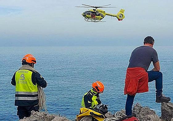 Inmediaciones de los bufones de Santiuste, en Llanes, donde desapareció una persona ayer.