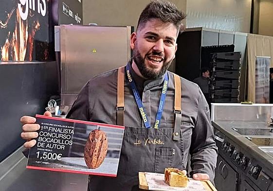 Pablo Cadavid, con el diploma y el pincho ganador.