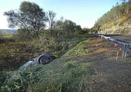 Accidente de coche ocurrido en Cantabria el pasado año.