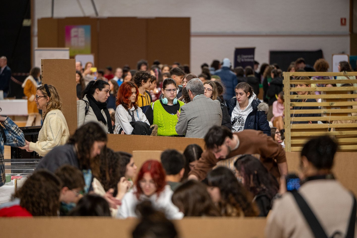 Los estudiantes, de Primaria a Formación Profesional, han recibido explicaciones de los profesores y responsables de las escuelas y centros artísticos. 