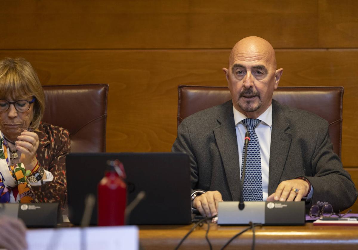 César Pascual en la comparecencia del Parlamento