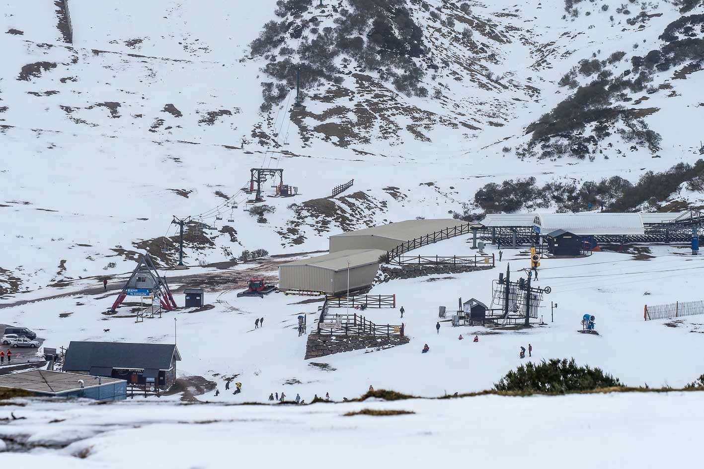 Así estaba este domingo la Estación de Alto Campoo.