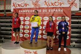 Iris García, con su oro en el Campeonato de España en Gijón.