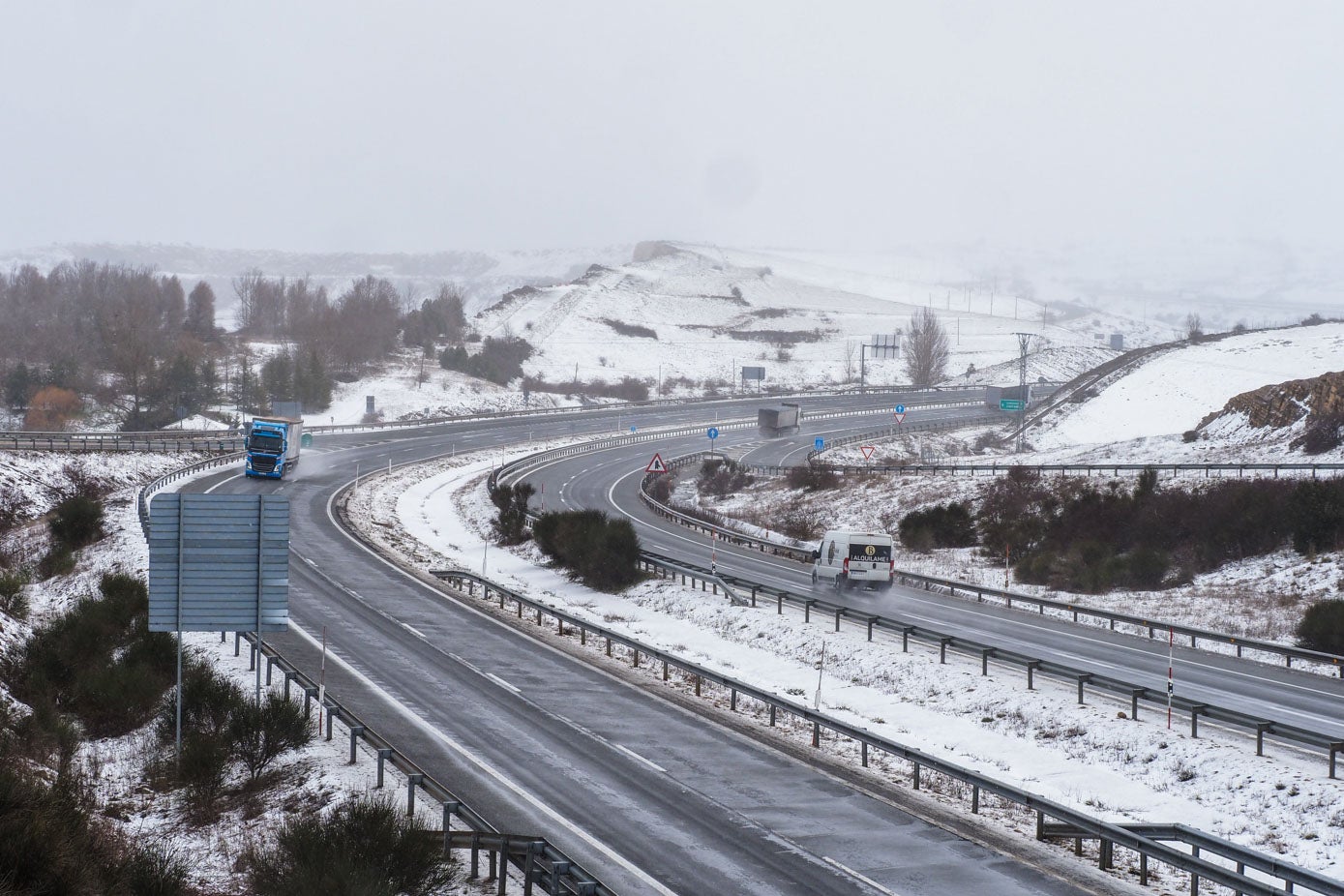 La Autovía de la Meseta a su paso por Mataporquera