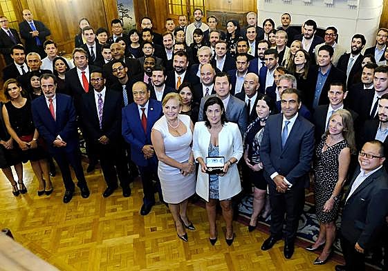 Imagen de archivo de una de las ediciones del evento Global Youth Leadership Forum, celebrado en el Palacio de la Magdalena.
