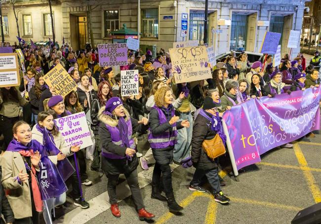 La pancarta de la Comisión 8 de Marzo