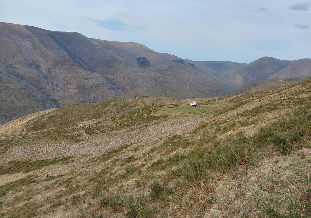 El entorno donde se ha producido la muerte del bombero forestal.