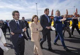 César Díaz junto al ministro durante la visita del pasado lunes