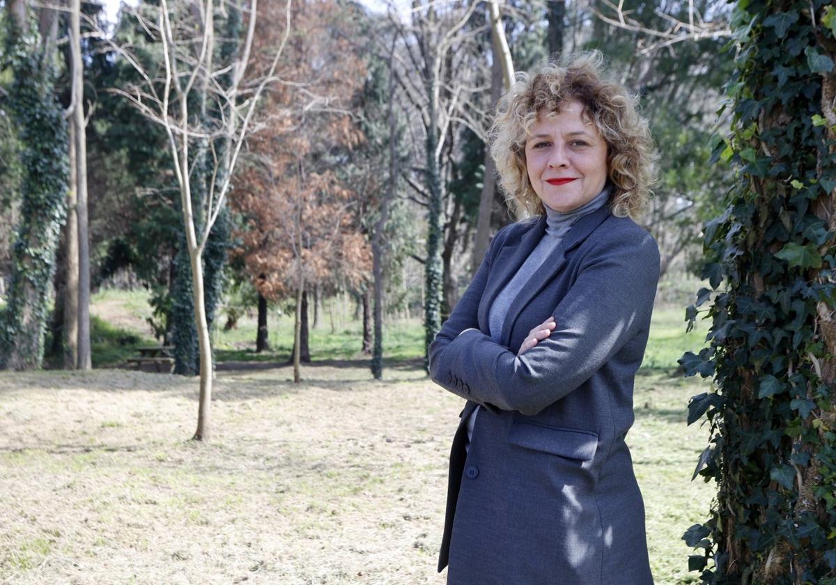 Patricia Portilla, en el parque de El Patatal, escenario de un gran proyecto de regeneración.