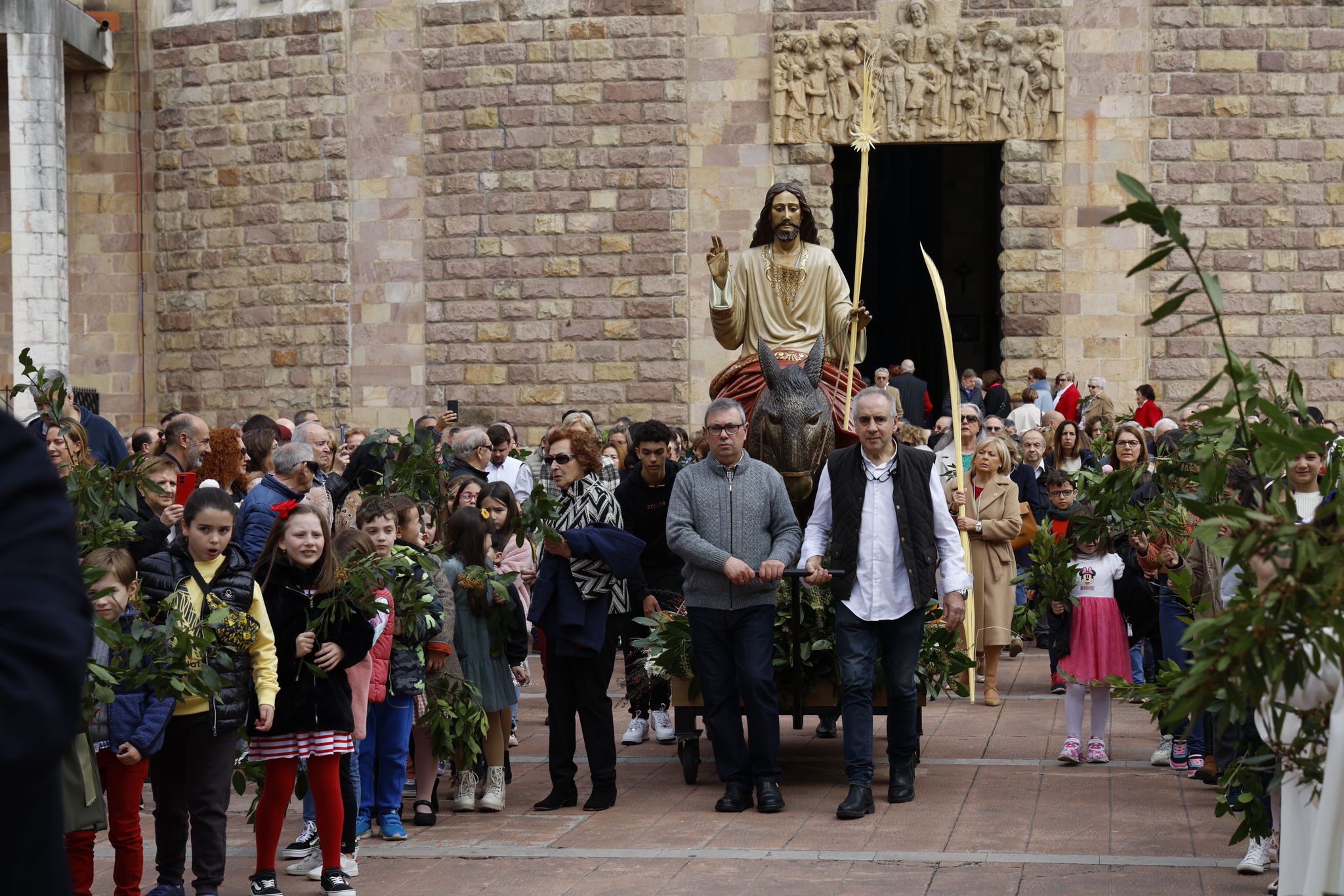 La imagen de La Borriquilla representa la entrada triunfal de Jesús en Jerusalén.