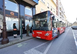 El Torrebús realiza una parada en la Avenida de España.