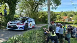 Manuel Senra, con su Ford Fiesta WRC.