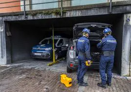 Especialistas de la Policía Científica llegados de Madrid trabajaron ayer en el subterráneo de El Alisal.