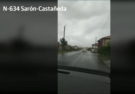 Video de la persecución, donde se ve como el conductor ebrio invade varias veces el carril contrario.