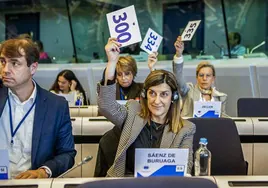 Buruaga, durante la votación del dictamen del Comité de las Regiones en el que participó Cantabria.