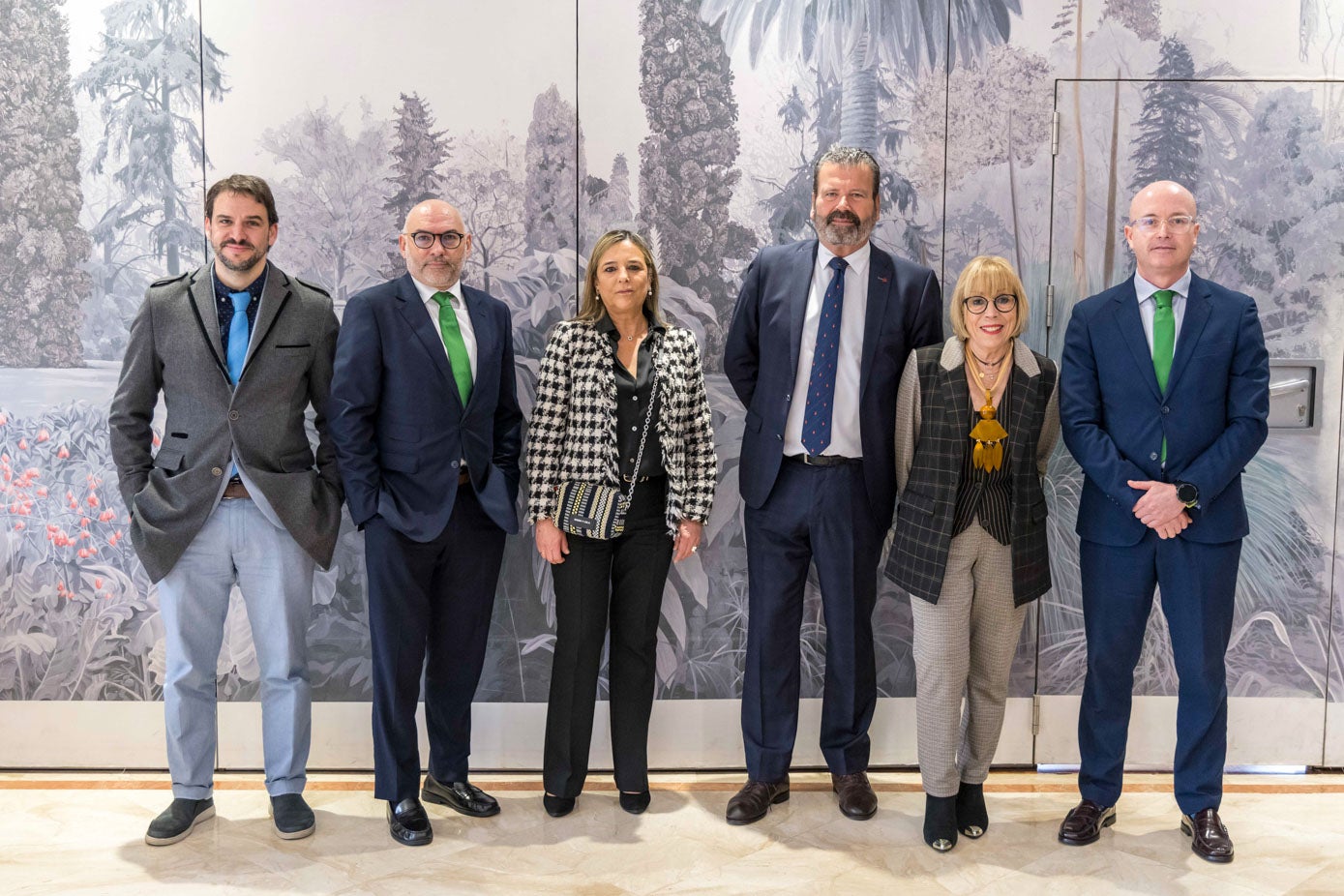 Javier Ferroni, Fernando Rodiño, María Jesús Prado, Javier Gurruchaga, Natividad Pérez y José Marcos.