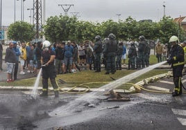 Uno de los piquetes de la huelga del metal de 2022.