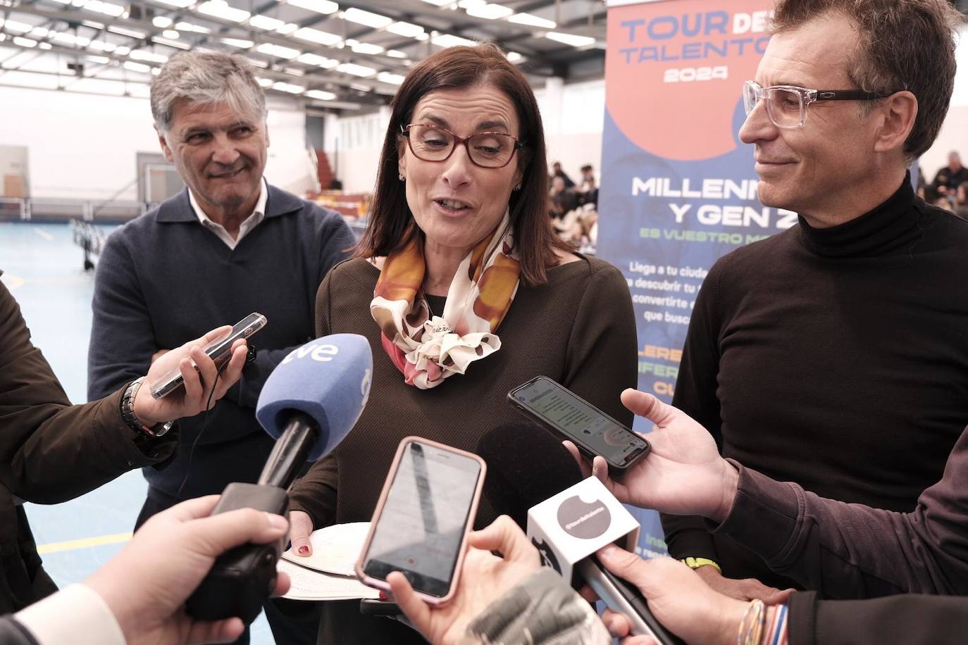 Toni Nadal, Gema Igual y Salvador Tasqué, director general de la Fundación Princesa de Girona. 