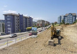 Construcción de viviendas en las inmediaciones de la S-20, en Santander.