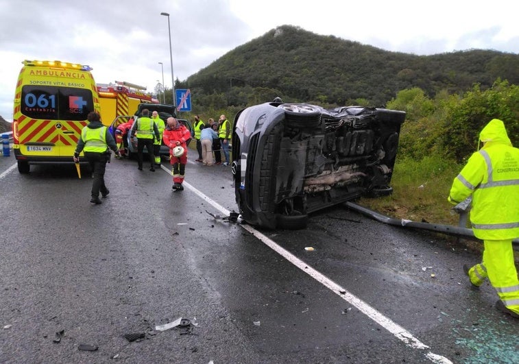 Estado en el que ha quedado el vehículo tras el accidente.