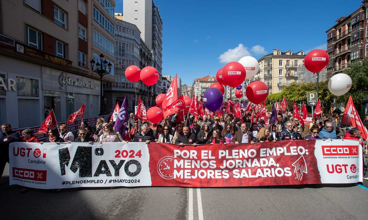 Momentos iniciales de la manifestación por Santander.