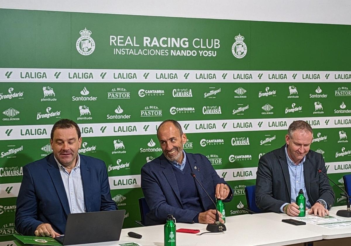 Agustín Ibáñez, Sebastián Ceria y César Anievas, durante la presentación.