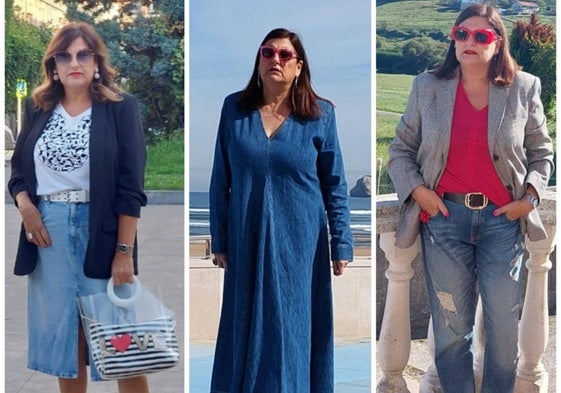 El tejido denim vuelve cada temporada aunque, en realidad nunca se va. Vuelve una y otra vez y forma partes de cualquier armario. Aquí me véis con falda, vestido y pantalón vaquero.