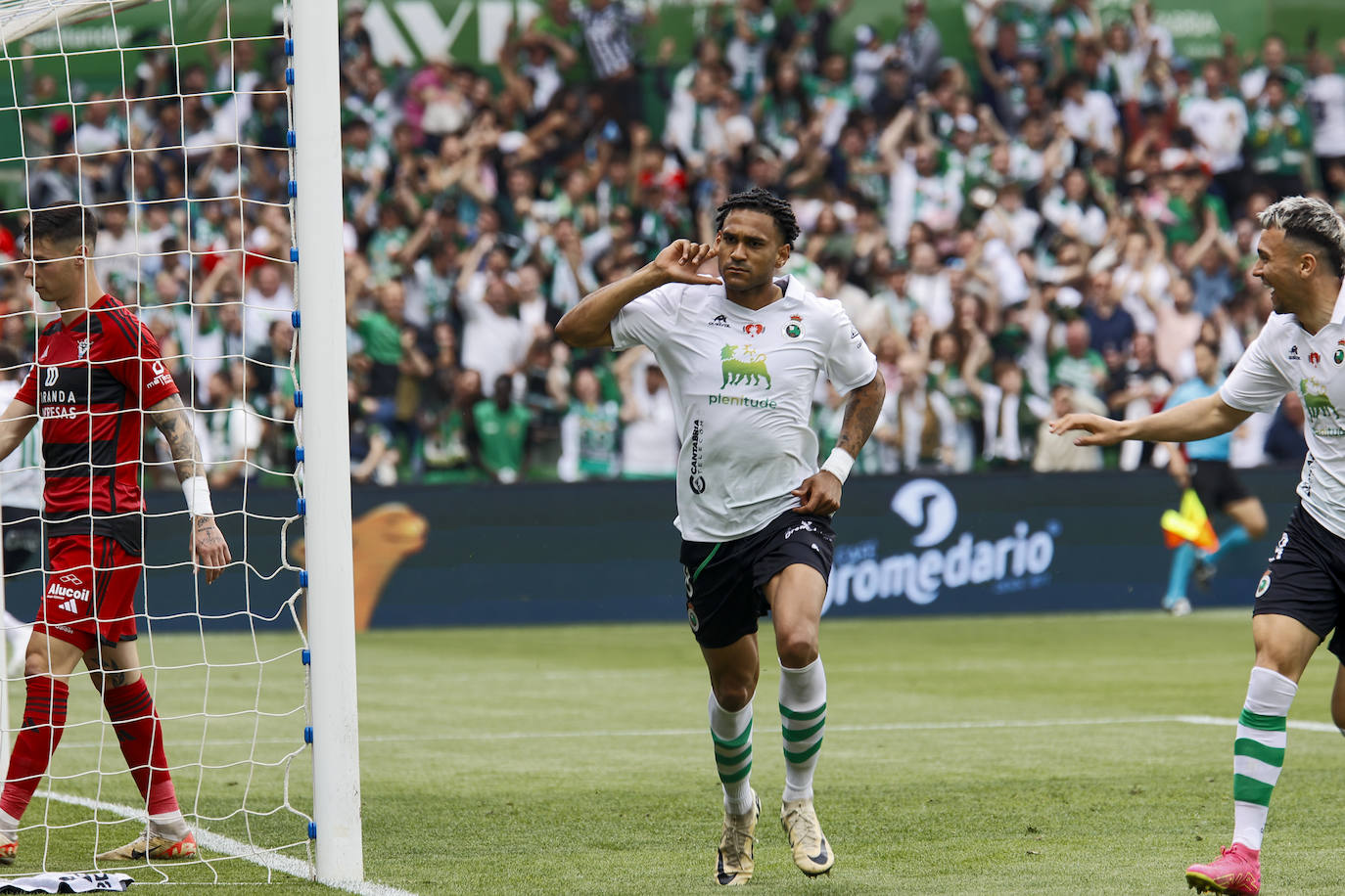 Jordi Mboula, tras marcar el único tanto del partido en el primer minuto.