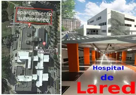 Infografía del futuro aparcamiento subterráneo en el hospital.