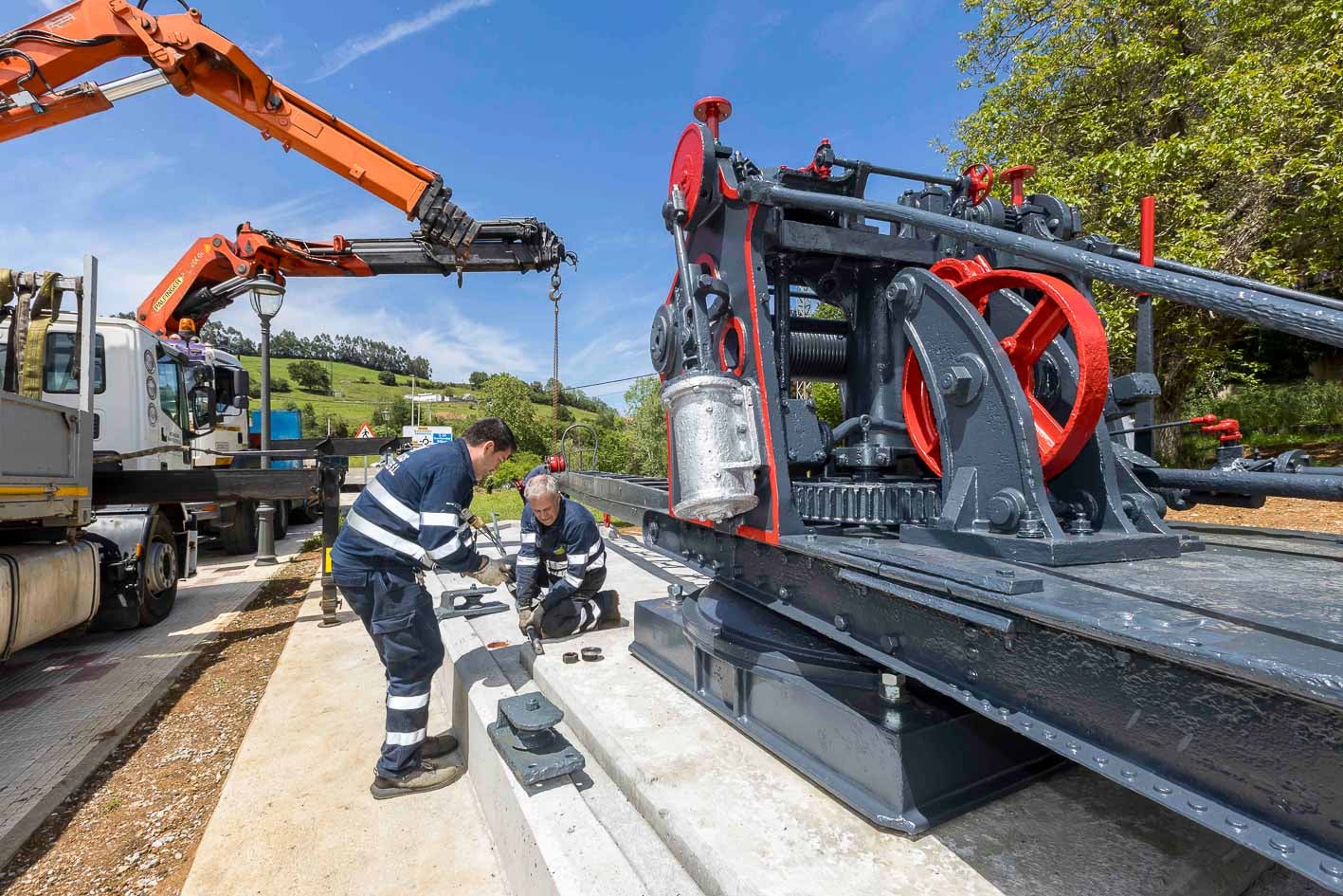 Las grúas a vapor de Priestman intervinieron en actuaciones relevantes