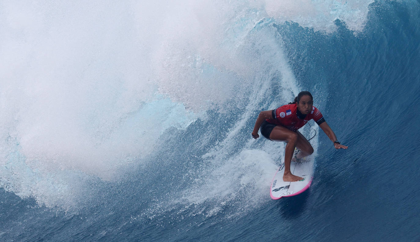 Vahine Fierro, en la final, en Tahití.